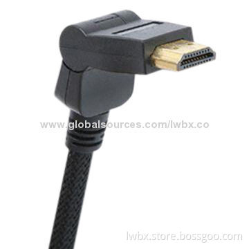 3D 1080P Gold-plated HDMI A to A Cable, 1.3 or 1.4 Version, Straight/Right Angel, 10Gbps Bandwidth